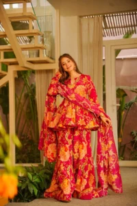 Kresha Heavy Wedding Wear Sharara Set