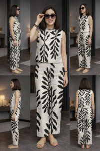 Reyansh24 -Italian heavy georgette
Speciality 
latest design cord set Full Stitched
 sleeveless