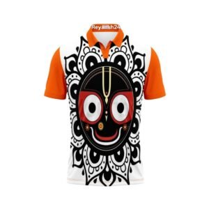 Men T-Shirt Orange Colour Jagannath Mahaprabhu Printed